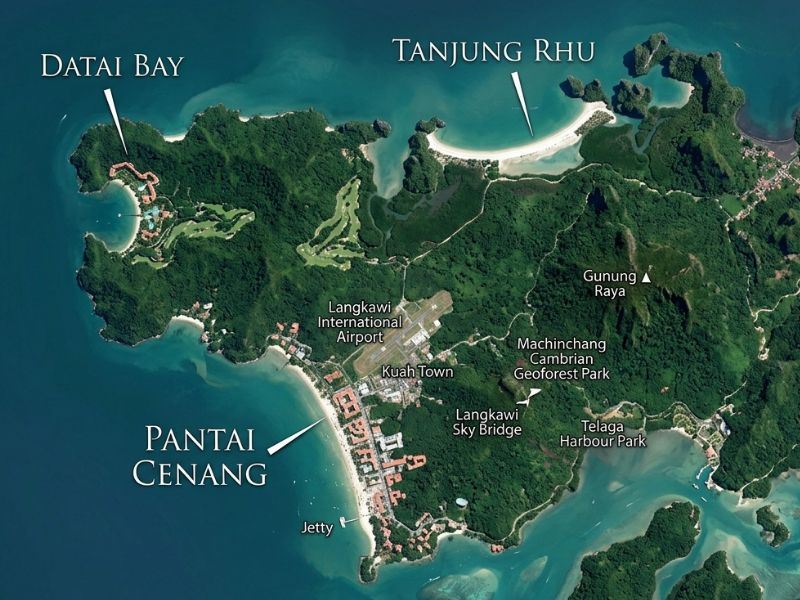 Langkawi Beach Map