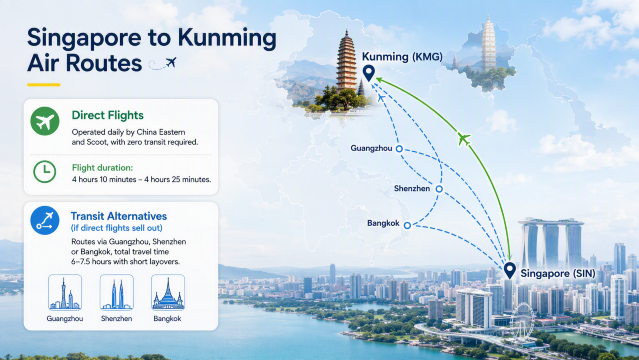 Singapore to Kunming flights