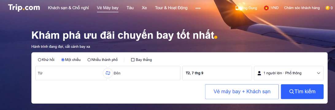 Vé Máy Bay Điện Tử Trip.com