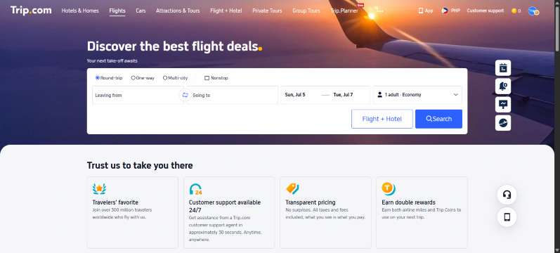 How to Book Flights on Trip.com