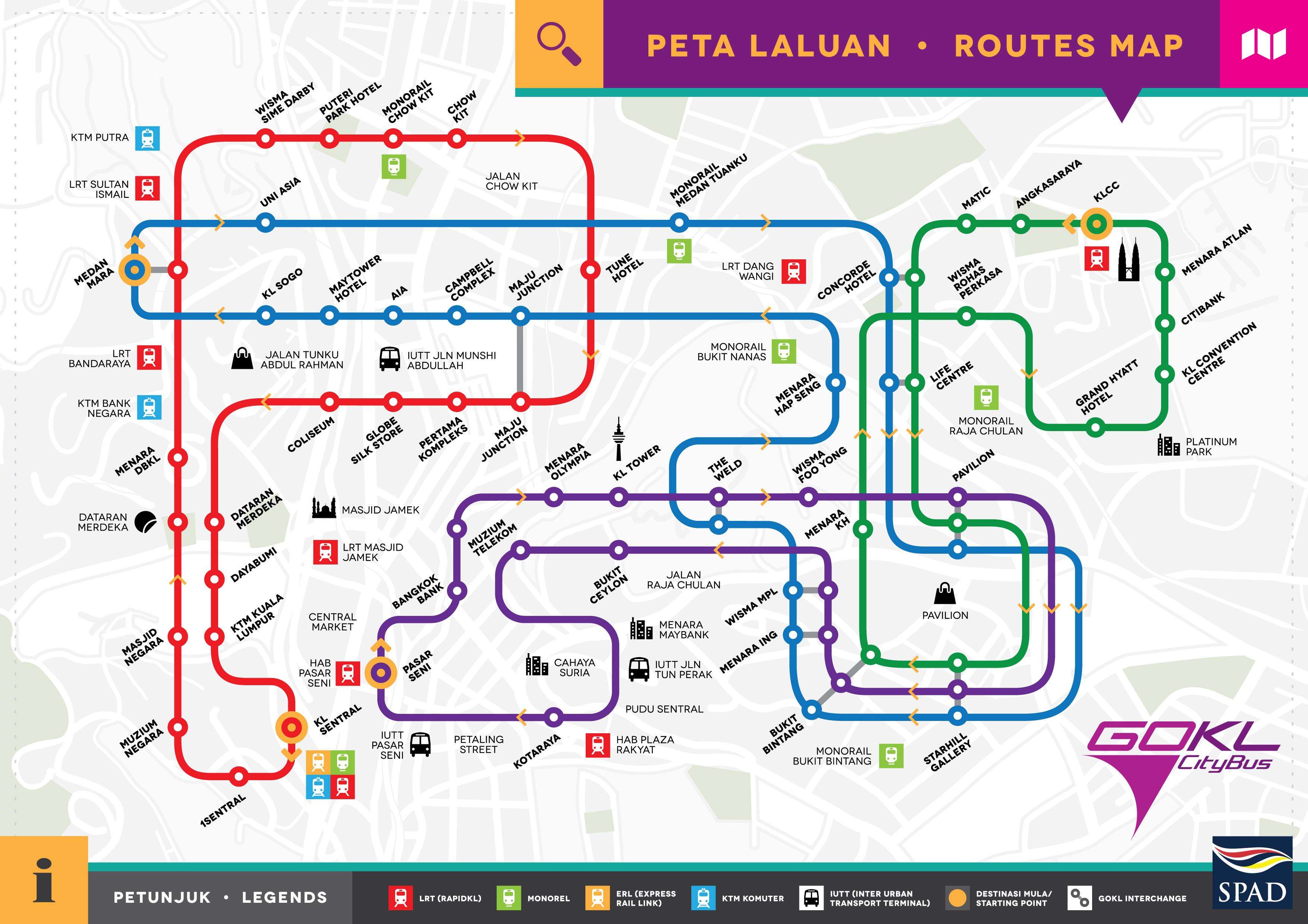 Rapid Bus Map