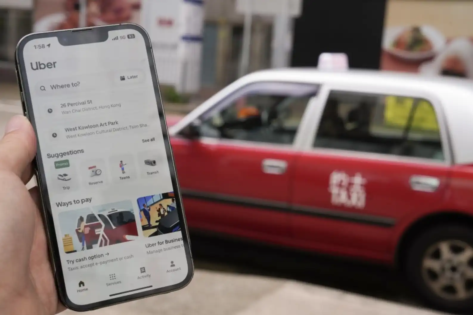 รถแท็กซี่ Uber (Uber ฮ่องกง)
