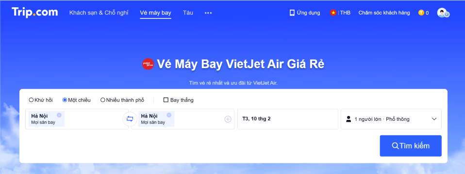 Mua vé máy bay vietjet
