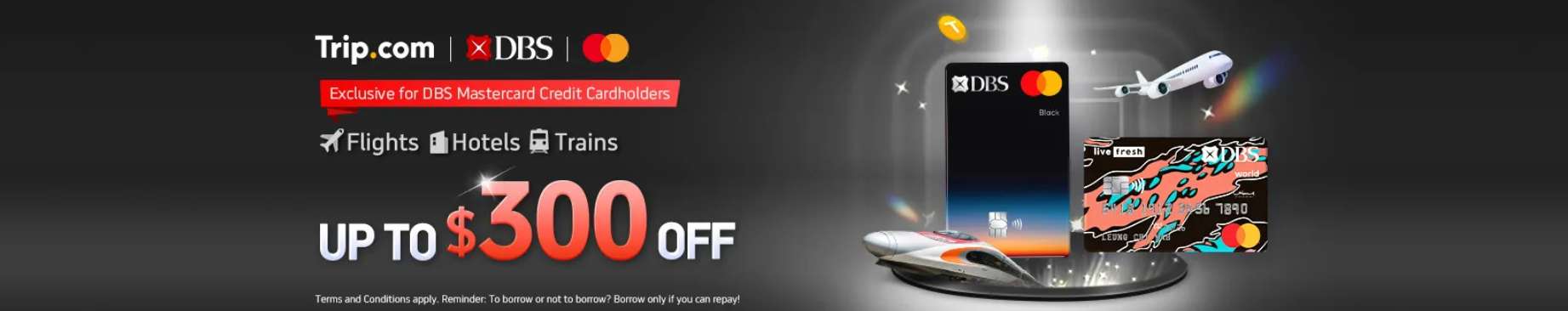 【Exclusive for DBS Mastercard Credit Cardholders】Up to HK$300 off