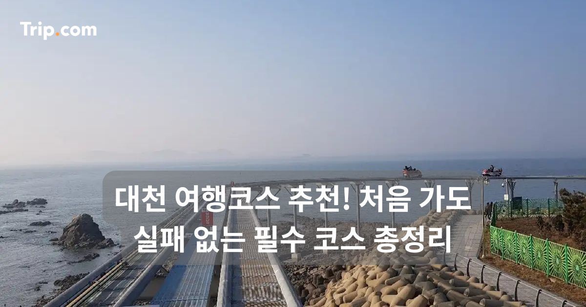 대천 여행코스 추천! 처음 가도 실패 없는 필수 코스 총정리 | 트립닷컴