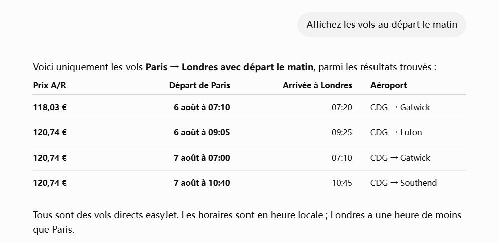 vols paris a londres