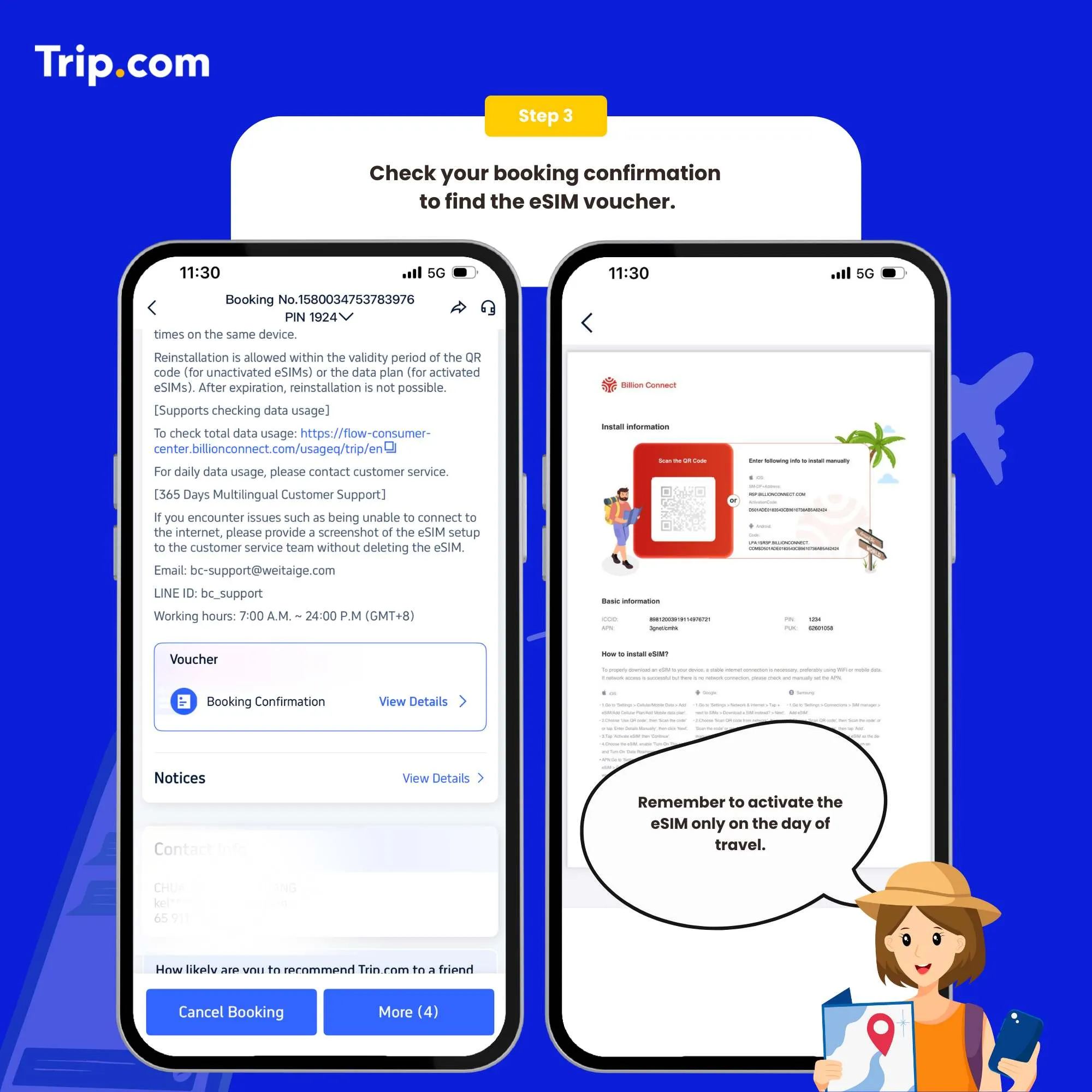 Mua eSIM và nhận mã QR