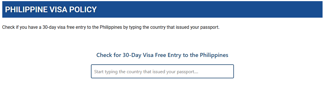 How to apply philippines visa step 1