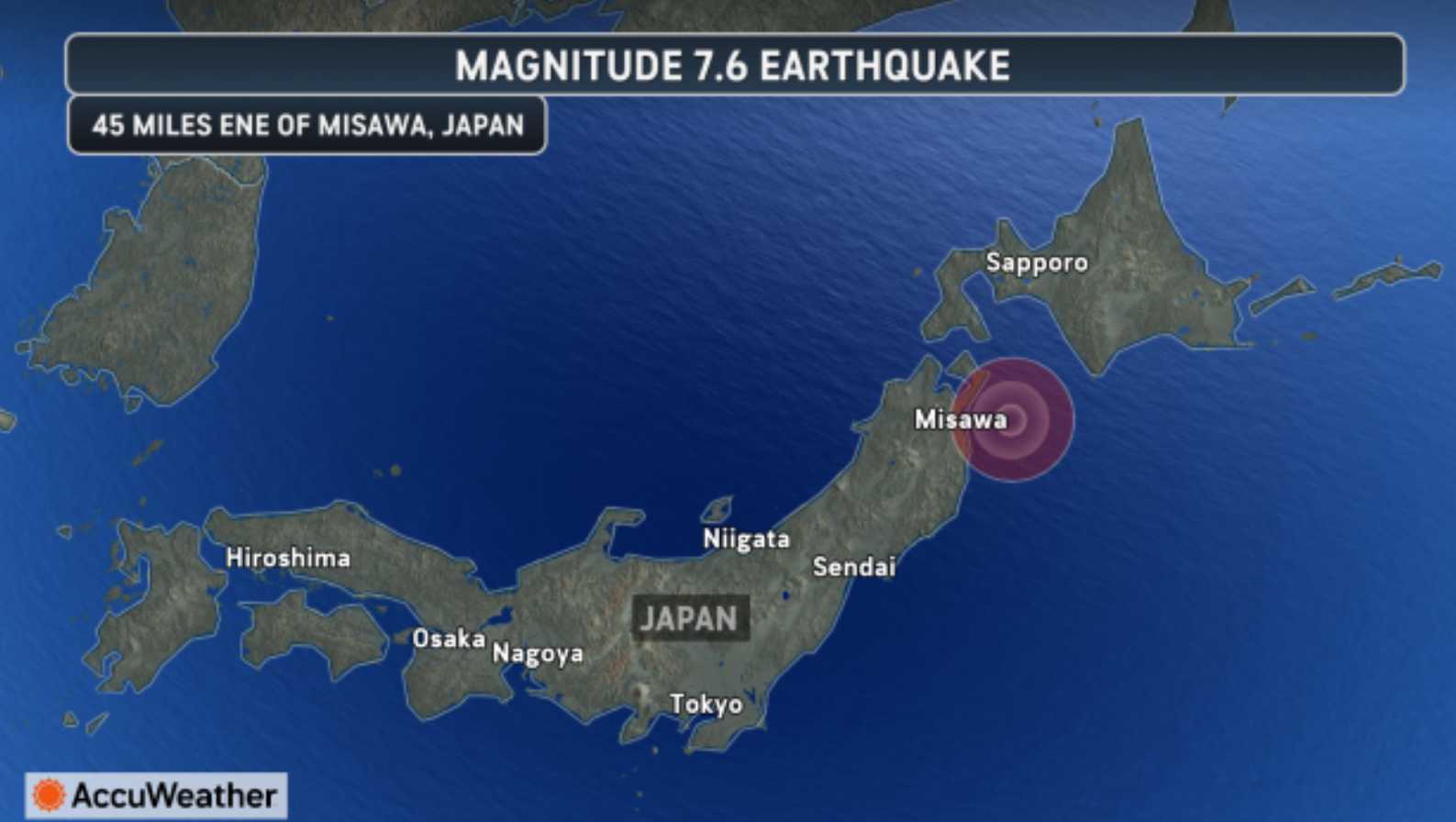 Japan Earthquake Map Area