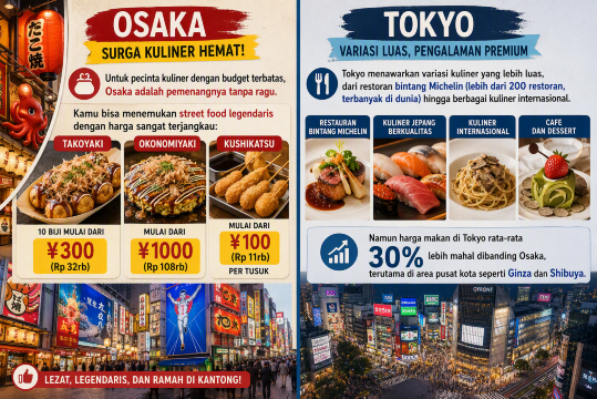 **Kuliner Osaka vs Tokyo**
