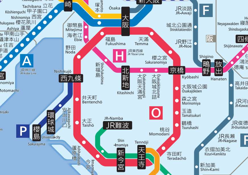  大阪環狀線路圖
