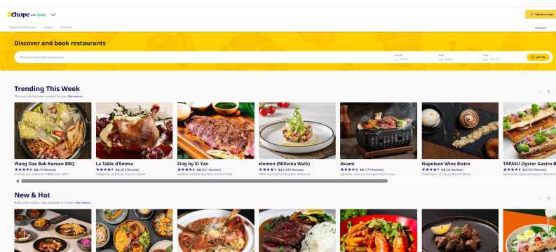Chope website