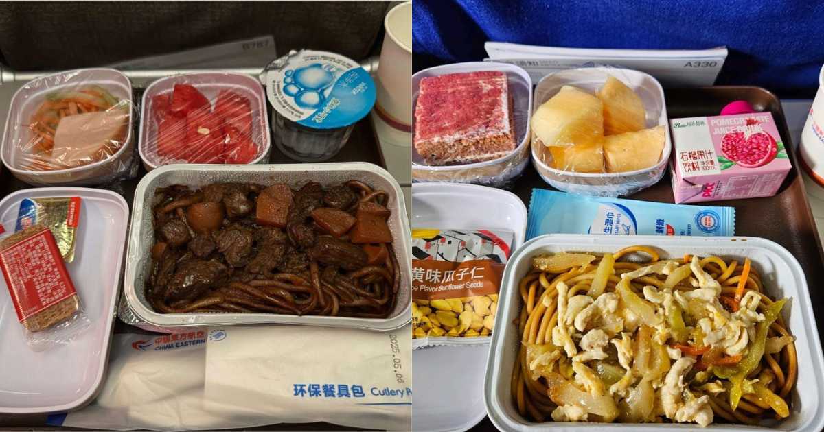 รีวิวอาหารบนเครื่อง China Eastern Airlines