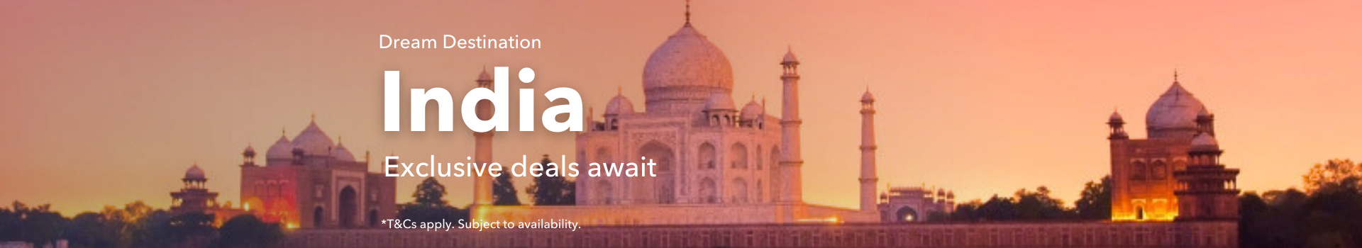 Exclusive travel deals to India