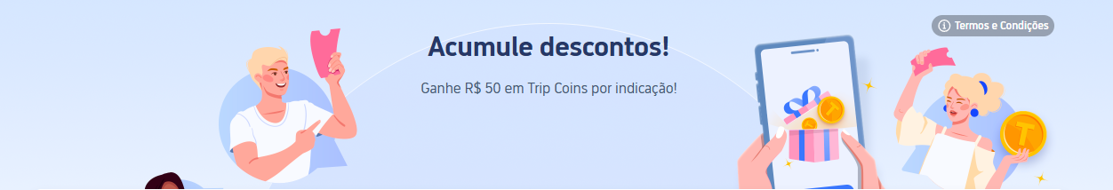 Cupons exclusivos no app da Trip.com