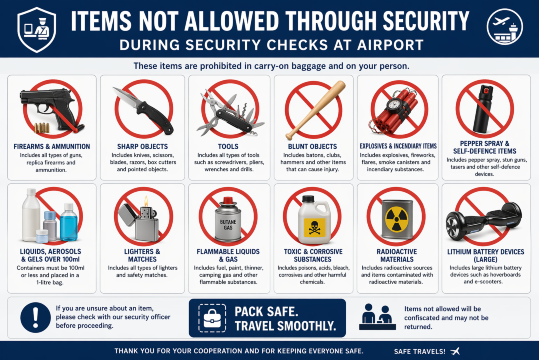 **Airport Ban Items**