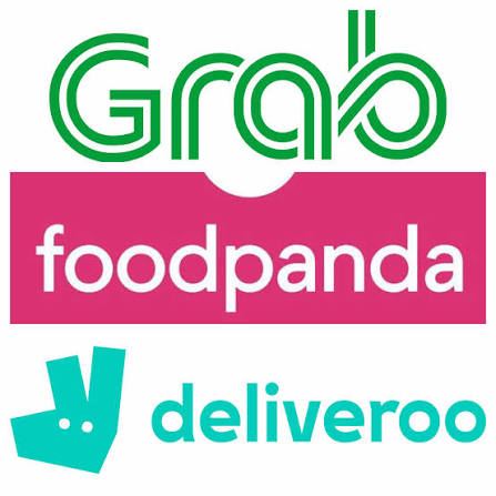 Grabfood, foodpanda and deliveroo