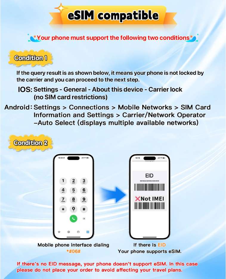 Portugal eSIM device Compatibility check