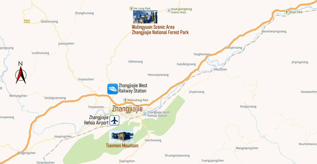 Getting from Zhangjiajie Airport to City Center & National Forest Park