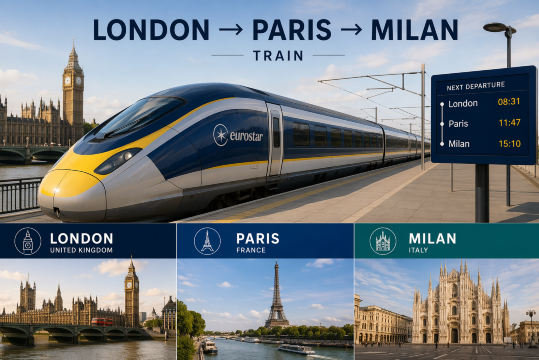 Eurostar + Train via Paris