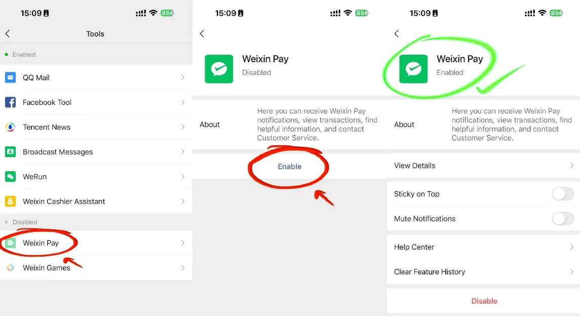 utiliser wechat pay en chine