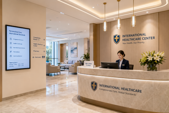 China Public hospital, international department, or private clinic