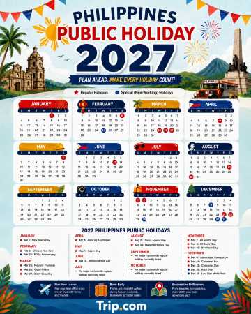 Philippines Public Holiday 2027 Calendar