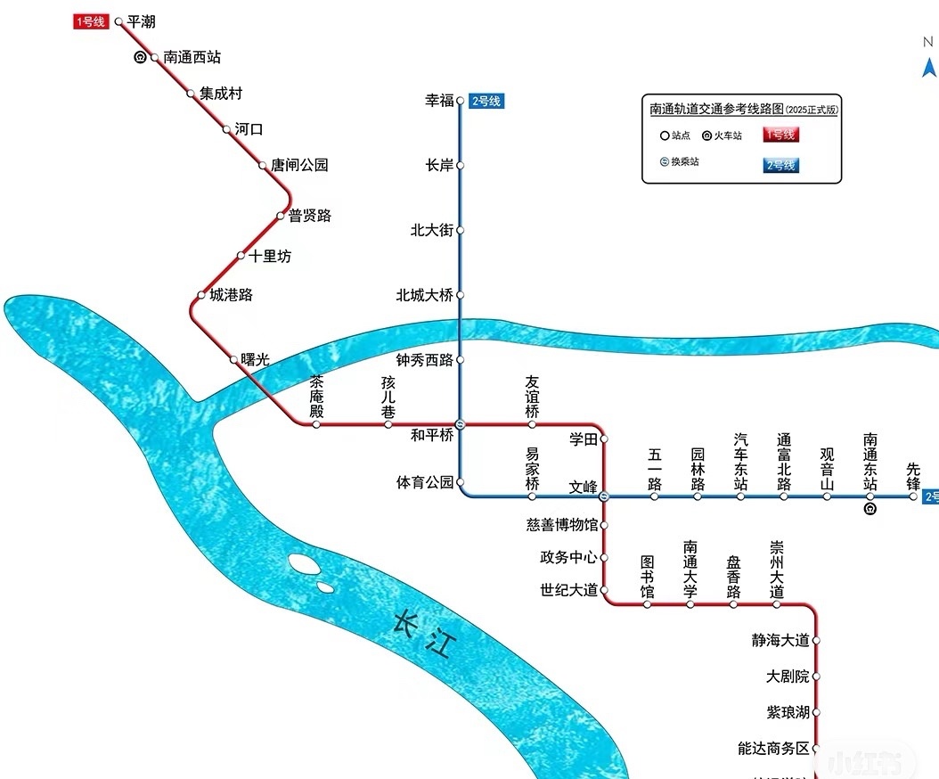 南通地下鉄の路線図