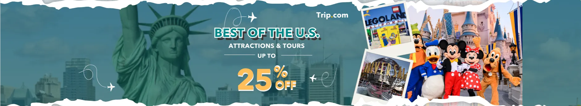 Trip.com Promo Code USA: Best of the US: Evergreen Attractions & Tours up to 25% Off