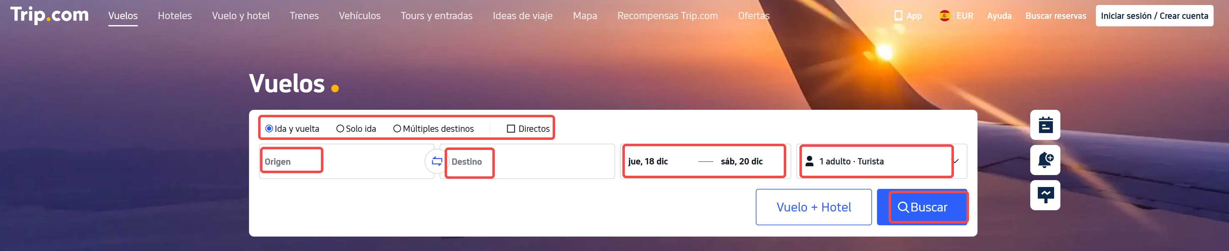 trip.com vuelos