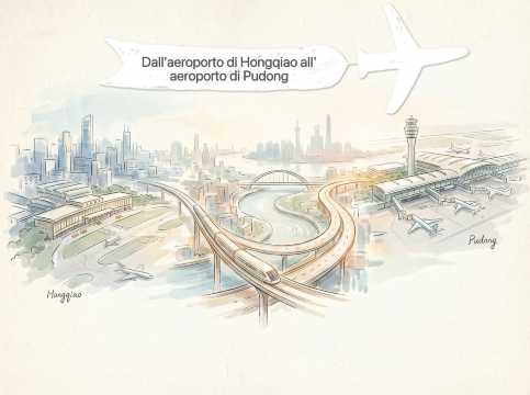 Come arrivare dall'aeroporto di Hongqiao all'aeroporto di Pudong