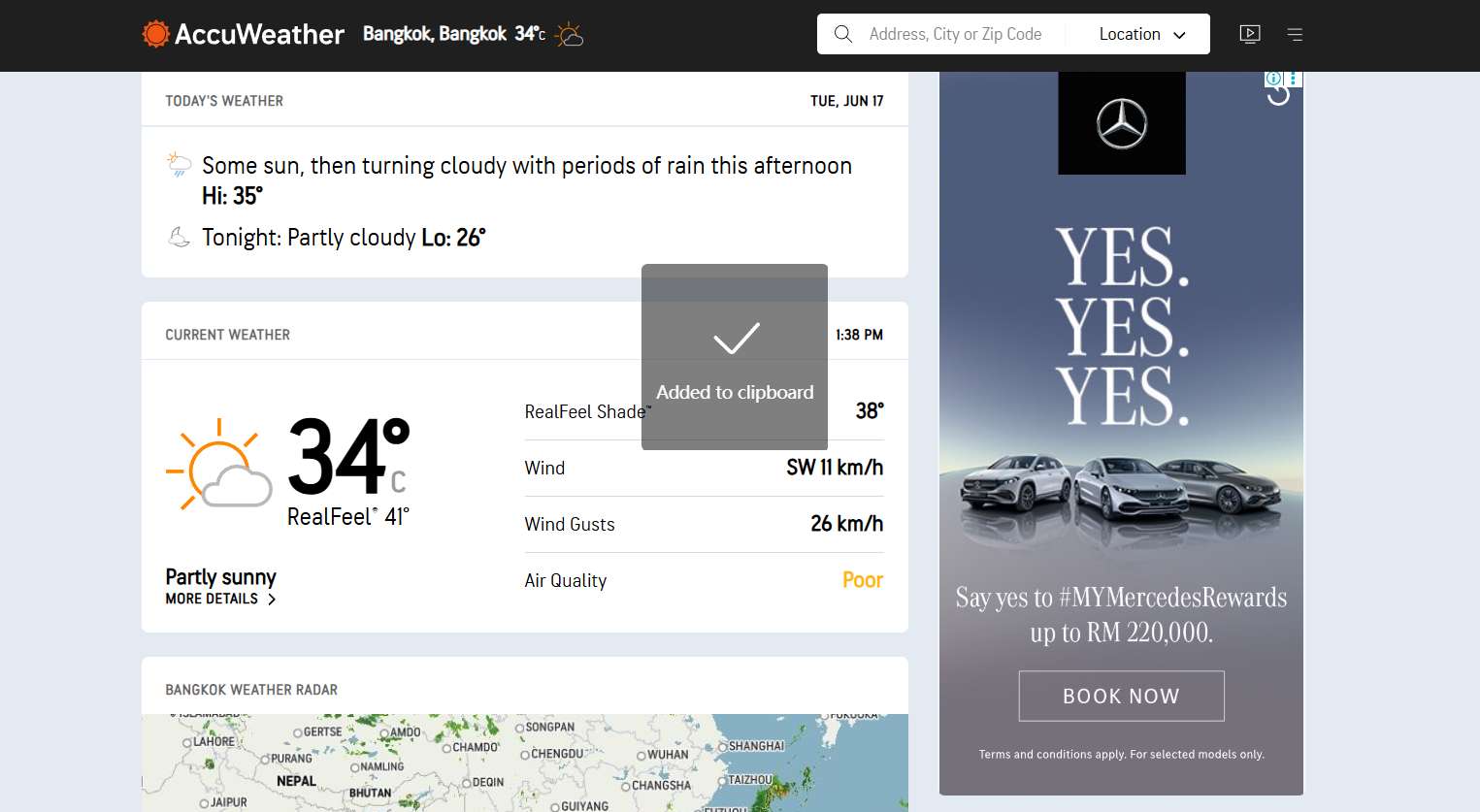 AccuWeather – Bangkok, Thailand