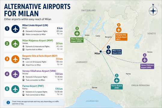 Alternative Airports for Milan