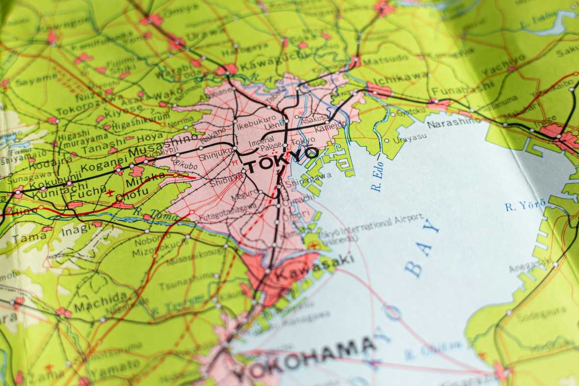 Карта Токио, как тут не потерятся