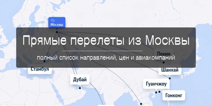 Прямые перелеты из Москвы в 2026: полный список направлений, цен и авиакомпаний | Trip.com