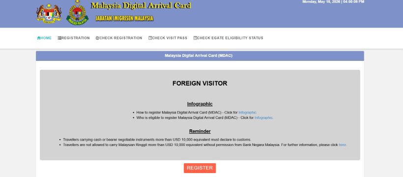 Malaysia Digital Arrival Card (MDAC)