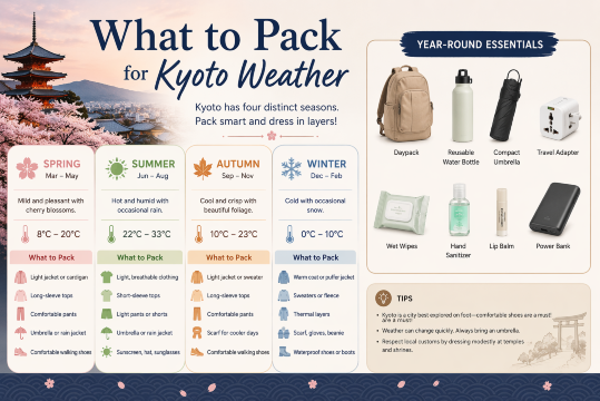 What to Pack for Kyoto Weather