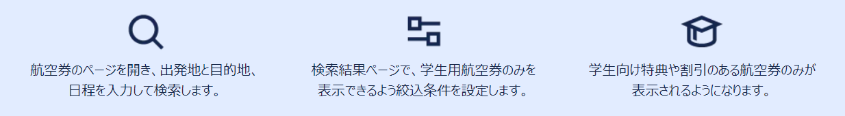 学生限定の航空券の探し方