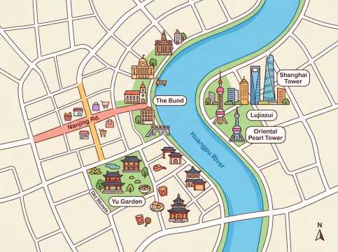 Shanghai Attraction Map