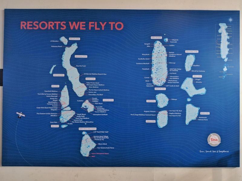Seaplane Maldives Map