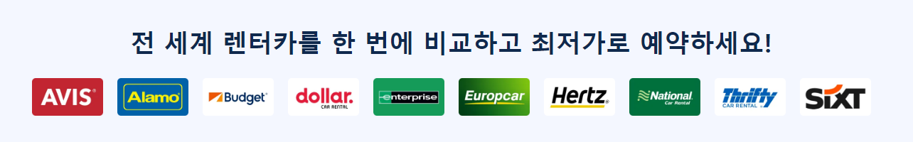 다양한 렌트카 업체