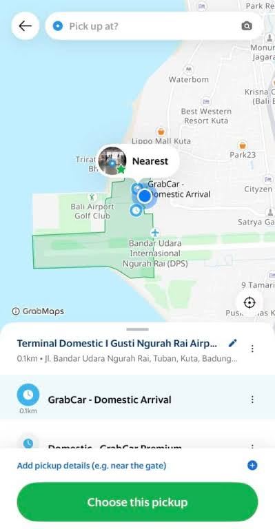 Langkah 3: Masukkan Lokasi Penjemputan