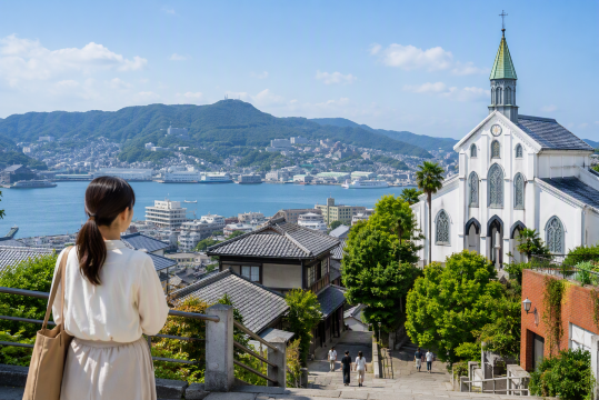 長崎訪問の日本人