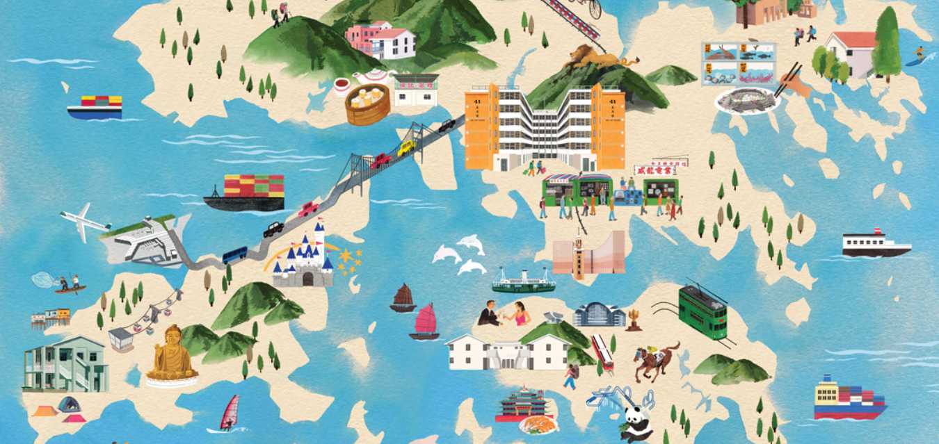 Hong Kong map for tourist