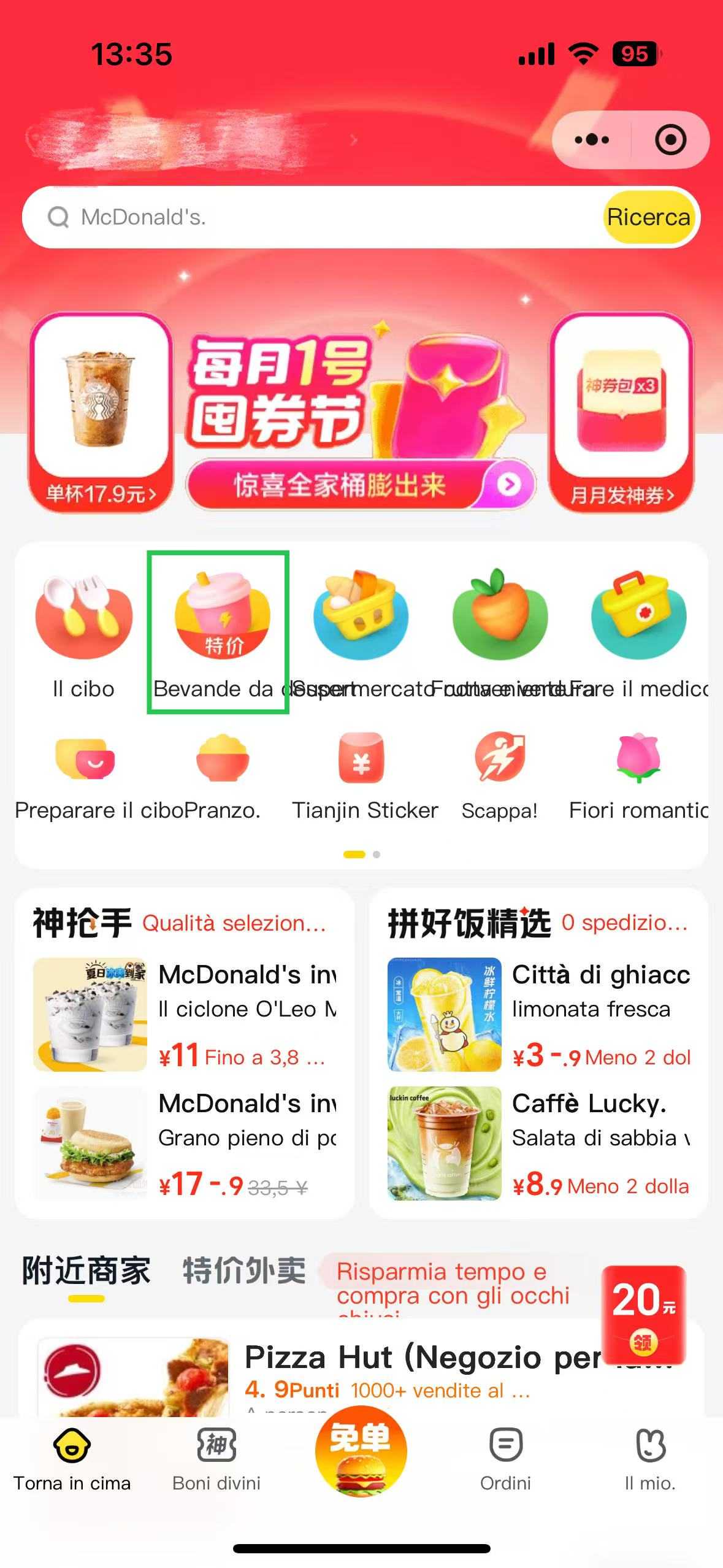 Come ordinare cibo a domicilio in cina