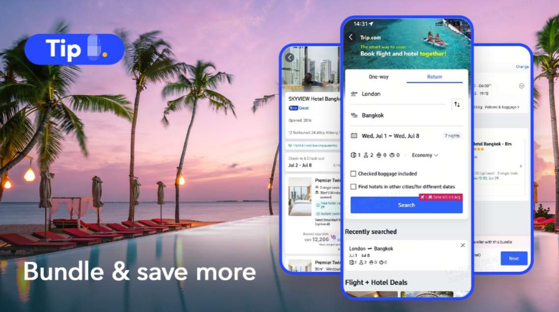 Trip.com Bundle Savings: Flights, Hotels, and Extras