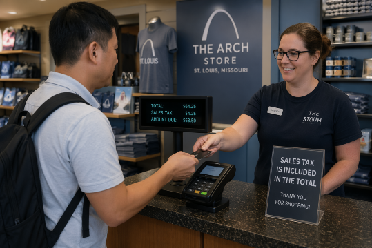 tourist pay for sales tax in US shop