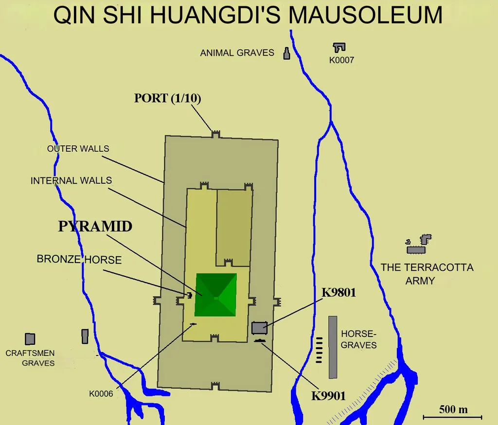 Qin Shi Huang Tomb Map Route & Key Areas