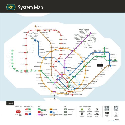 แผนที่ MRT สิงคโปร์