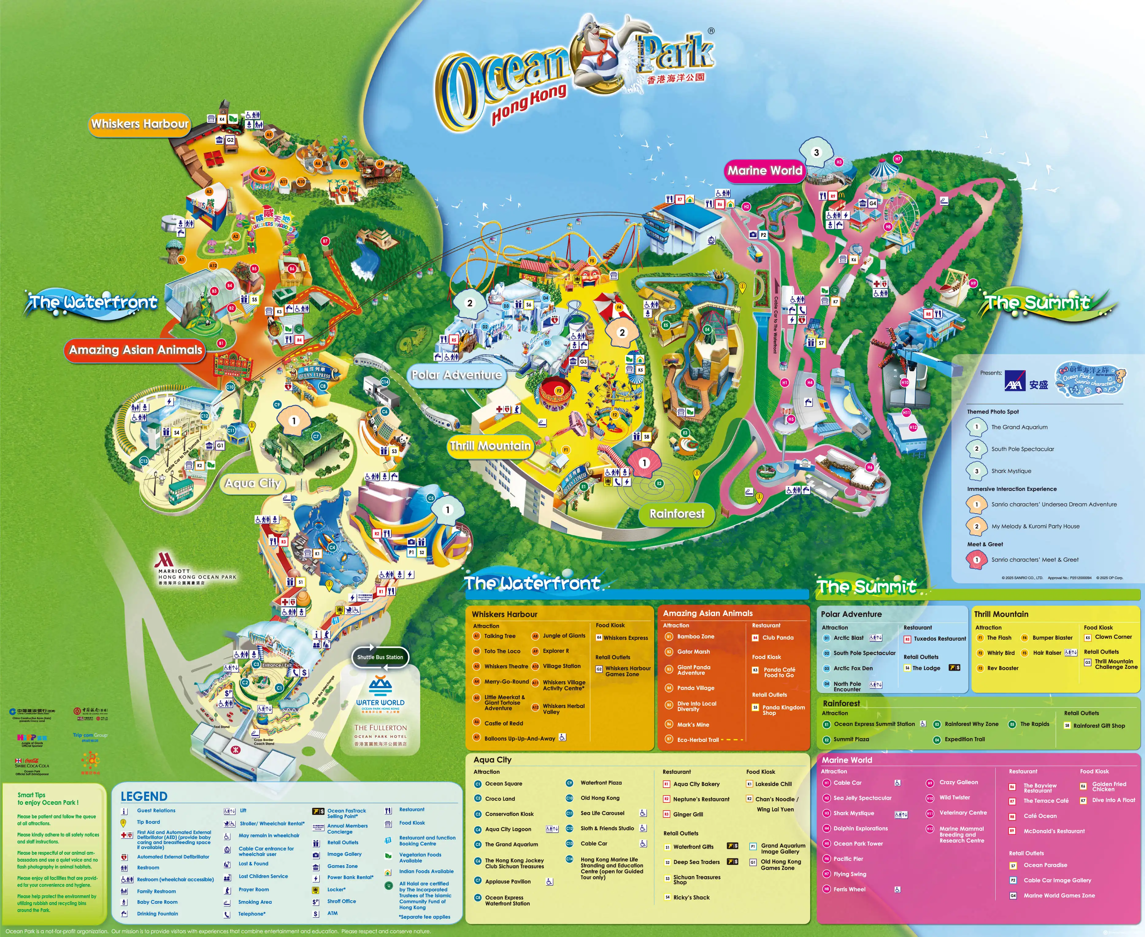 Ocean Park Hong Kong Map Layout & Recommended Routes
